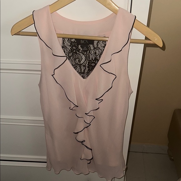 BCX Tops - BCX Pink Ruffled Blouse